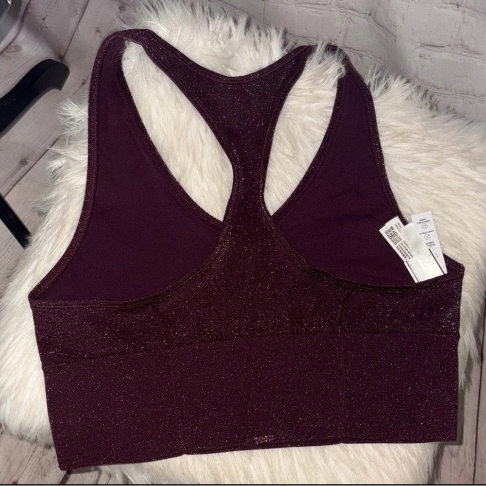 PINK Victoria's Secret Seamless Shimmer Leggings w/Plunge Sports Bra Top 2pc Set - Picture 3 of 5